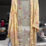American Eagle Yellow Floral Kimono Duster Photo 0