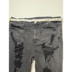 Material Girl  Denim Black Distressed Bermuda Shorts Sz 13 Juniors Photo 4