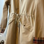 Polydeer New Beige Plaid Lined Hooded Raincoat/Boots 2X Set Drawstring Waist Tan Size XXL Photo 5