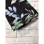 Lush Clothing Lush Womens Top Medium Black Green Blue Floral Keyhole Long Sleeve‎ Photo 2