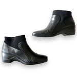 Easy Spirit  Pitney Black Leather Ankle Boot Women’s Size 8‎ Smooth Mixed Media Photo 0