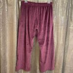 PINK - Victoria's Secret Victoria's Secret Pink Velvet Velour Maroon Heritage Sweatpants Soft Pant XL Photo 1