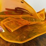 Dolce & Gabbana Dolce &‎ Gabbana D&G Rhinestone Embellished Clear Orange Vinyl Tote Bag Photo 3