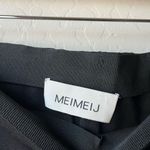 Meimeij Flared Split Hem Black Pull On Seamed Trouser‎ Pants Size 46 Size L Photo 6