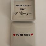 Breezy Valley To My Wife Ceramic Box & I Love You Heart Necklace In Gift Box NWT Photo 5