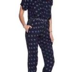 Anthropologie Velvet by Graham & Spencer Blue Cady Jumpsuit Size Medium Photo 0