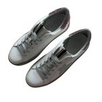 Shu Shop Reba Pink Glitter Sneakers Platform Silver Star Distressed Shoes Sz 8.5 White Photo 3