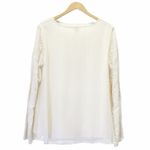 Sundance Cream Boho Embroidered Ivory Lace Long Sleeve Flowy Blouse Size Medium Photo 1