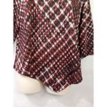 Ruby Rd  Women Petite Lg Black Red White  Cowl Neck Pullover Flowing‎ Blouse Photo 4