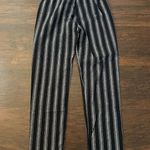 Brandy Melville navy blue & gray striped pants Photo 3