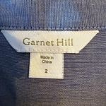 Garnet Hill NEW  Chambray Blue Easy‎ Button Up Shirt XS Collared 3/4 Sleeve Top Photo 3