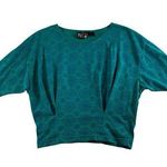 Vtg 80s Pasta M Crop Top Pleated Detail Short Sleeve Grunge Punk Retro Cottage Blue Size M Photo 0