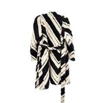 Stella McCartney Metallic Chevron Faux Fur Belted Long Coat 40 Photo 2