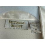 Victoria's Secret Pajama Set & Robe Womens Medium Ivory Satin Jacquard Floral M Photo 3