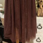 Moulinette Soeurs Anthropologie Meadow Brown Tulle Dress Size 10 Photo 7