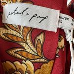 Petal and Pup NWT  Floral Satin Doriah Midi Dress Women's Wine Size US 4 Photo 4