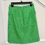 Bottega Veneta  Wool Linen Blend Green Plaid Pattern Skirt Sz 38 Woman Photo 5