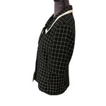 Le Suit  Black and White Short Sleeve Blazer Size 10 Photo 3