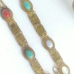 Statement Multi Stone Bollywood Bib Necklace Gold Photo 2