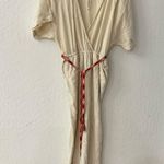 Anthropologie Feather Bone  Soleli Jumpsuit Cream Oversized Top Fit Size XS Photo 6