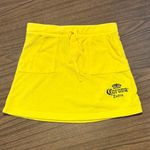 Corona Extra Y2K Small Yellow Terry Cloth Mini Skirt Photo 0