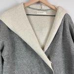 BLANK NYC  Cardigan Womens Medium Heather Gray Wool Blend Knit Long Sleeve Hooded Photo 1