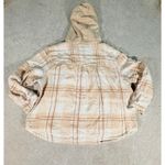 American Eagle Outfitter Womens Plaid Button-Up Hooded Shirt Long Sleeve Size L Photo 5