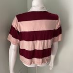 Marine layer  Striped Cropped Rugby Polo Photo 7