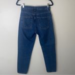 We The Free People High Rise Dark Wash Mom Jeans Tapered Straight Leg Size 26 Photo 5