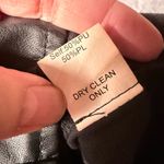 Bailey44 Bailey/44 Black snap Button Women's top ruched faux leather 0 Photo 4