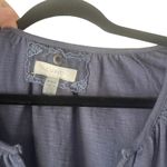 cupio  Women's Size Medium Blue‎ Peasant Embroidered Boho Mini Dress Photo 4