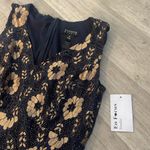 Enfocus Studio En focus studio NWT sz 8 shimmer eyelet Gold Floral Lace Dress Photo 2
