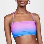 PilyQ Purple Ombré Bandeau Bikini Top Optional Straps NWT Size S Photo 0