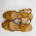 Lucky Brand NWT  Zashti Yellow‎ Leather Wedges Size 8.5M Photo 2