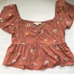 LA Hearts L.A. Hearts Pac Sun smocked floral boho crop blouse, size small Photo 0