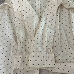 Tommy Hilfiger Cream Polka Dot Roll Tab Shirt Photo 7
