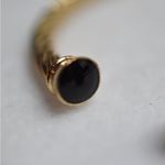 Source Unknown Renaissance Norse Viking Sprial Gold Tone Black Crystal Cuff Like New Bracelet Photo 1