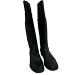 Tory Burch  Kiernan Black Caviar Tumbled Leather Tall Riding Boots Size 9 Women's Photo 4