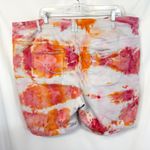 Lane Bryant Plus Size 28 Bermuda Shorts Handmade Tie Dye Pink Orange Denim 1123 Photo 1