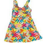 Lands End Plus Size 14 Skirted One Piece Swimsuit Bathing Suit Colorful Blue Photo 0