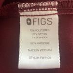 FIGS  Burgundy Casma Three-Pocket Scrub Top Size XS Photo 5