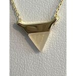 Uncommon James Gold Tone Necklace Triangle Pendant Delicate 16" + 3.5" NWT Photo 1