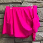 Torrid High Rise Mid Length Side Tie Swim Skirt With Brief Pink Glo 1x NWT Photo 8