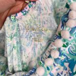 Lilly Pulitzer Camilla Swing Dress XS Surf Blue Soleil It On Me Pom-Pom Photo 2