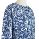 H&M New Dress Long Sleeve Split Neck Tie Waist Blue White Women’s Size Large Photo 5