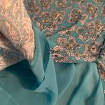 J.Crew  ReImagined Long Floral Bohemian Button Dress Size 6. Teal Multic… Photo 9