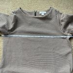 Coldwater Creek  Beige & Black Striped Pullover Tunic Sweater - Sz L (14) - EUC Photo 4