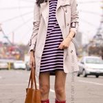 J.Crew Jules dress striped pockets red blue white Fourth of July shift dress Photo 2