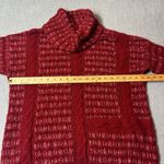 Lucky Brand  Sweater Womens S‎ Red Cowl Neck 3/4 Sleeve Pullover Sweater NEW Photo 3