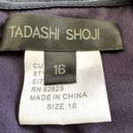 Tadashi Shoji  100% Silk Blouse Off Shoulder Ruffle Tiered Purple 16 NWT Photo 4